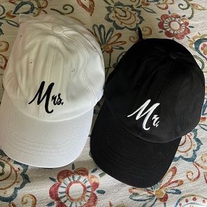 NWOT Mr and Mrs hats